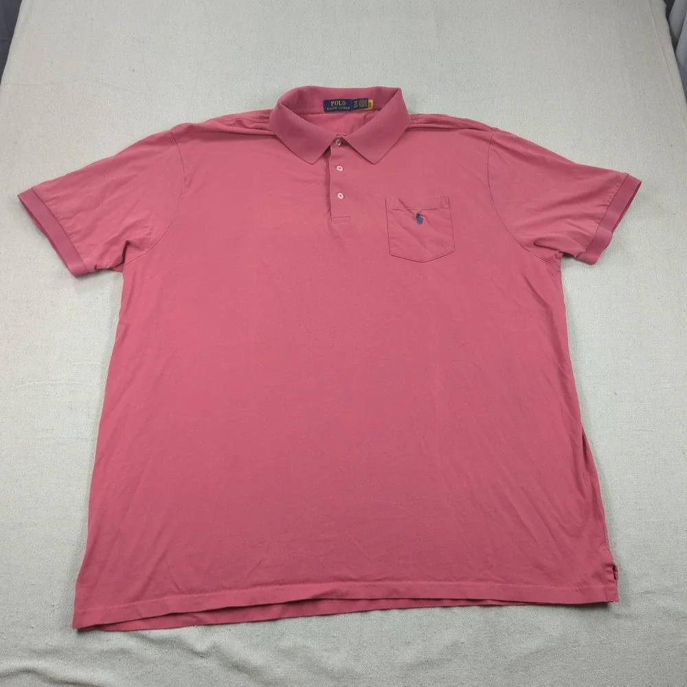 Polo Ralph Lauren Shirt Mens 3XLB Pink Office Causal Preppy